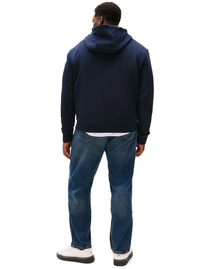 Colour Block Graphic Hoodie in Navy image 2