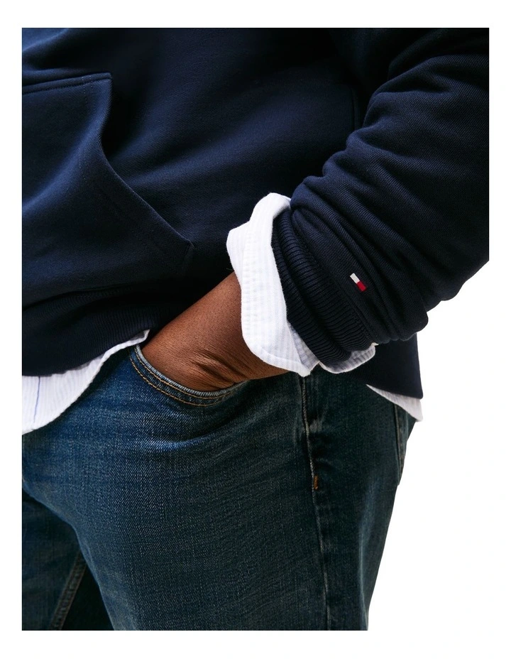 Colour Block Graphic Hoodie in Navy image 4