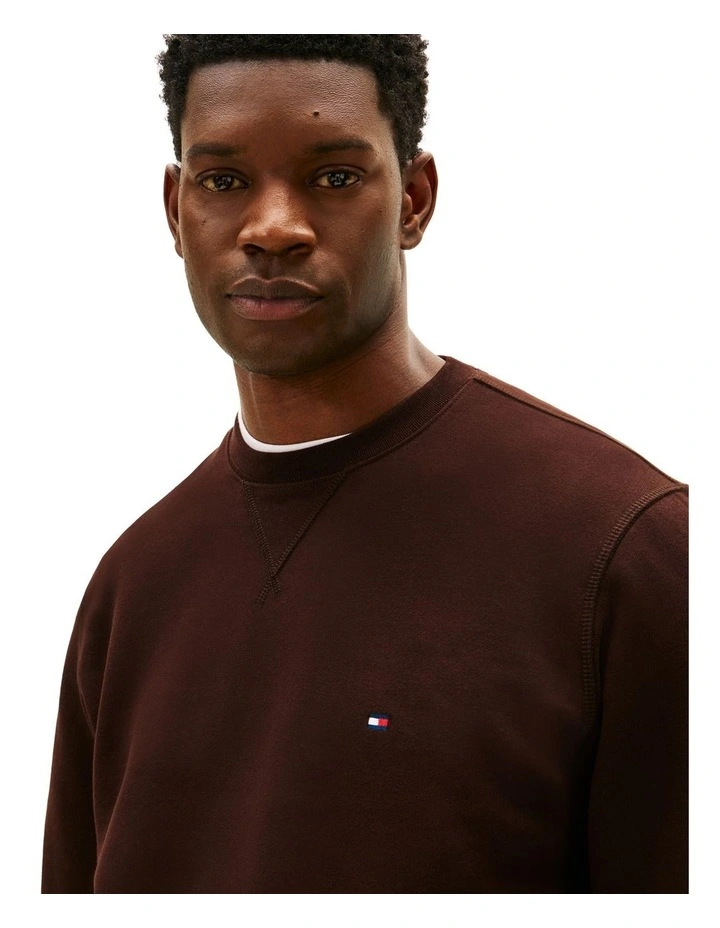 Seasonal Fleece Crewneck Sweater in Brown image 2