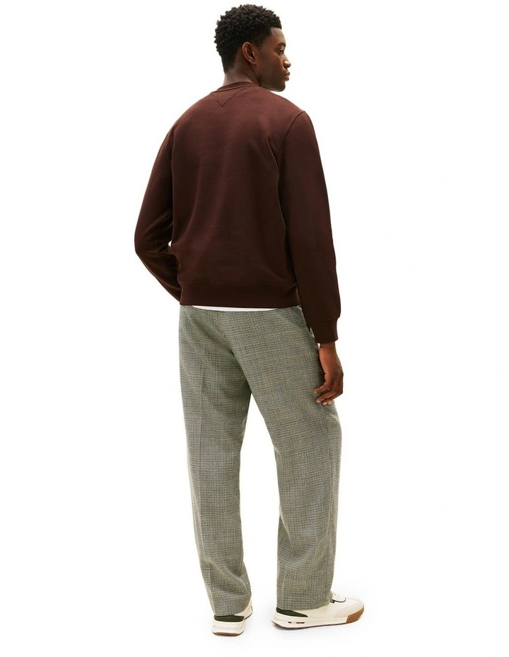 Seasonal Fleece Crewneck Sweater in Brown image 3
