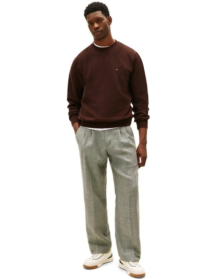 Seasonal Fleece Crewneck Sweater in Brown image 4