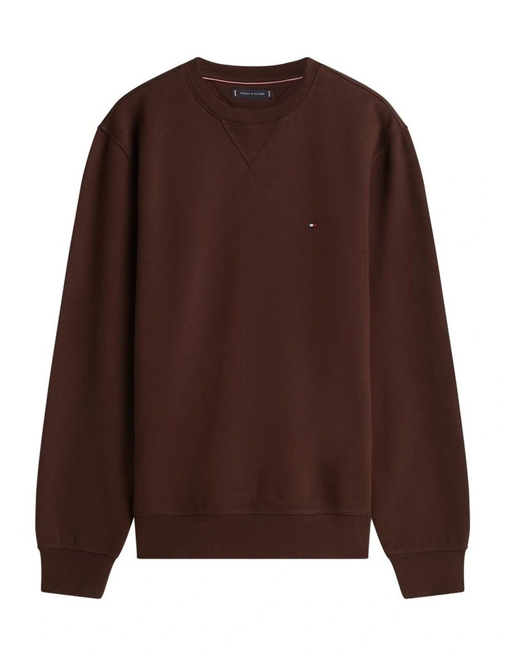 Seasonal Fleece Crewneck Sweater in Brown image 5