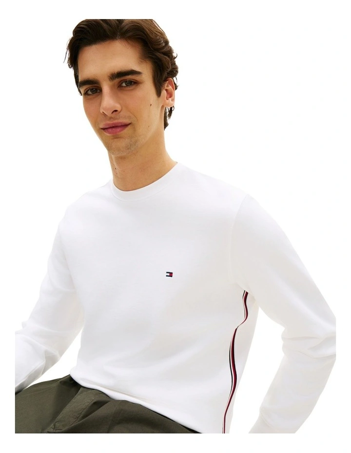 Global Cotton Sweatshirt in White image 2