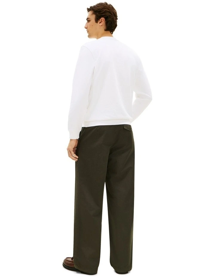 Global Cotton Sweatshirt in White image 3