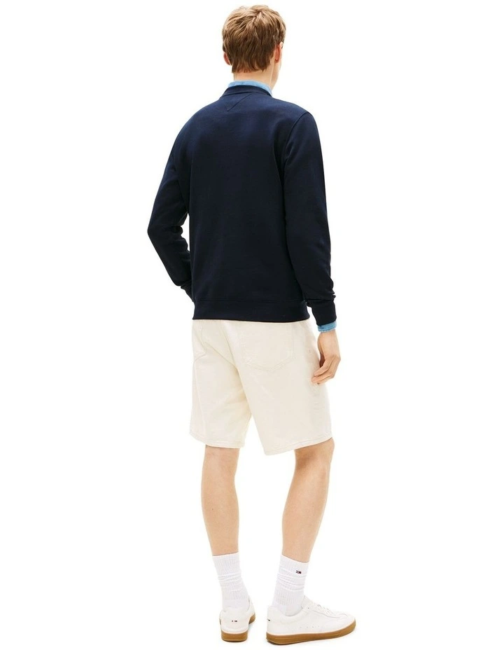 Global Cotton Sweatshirt in Navy image 3