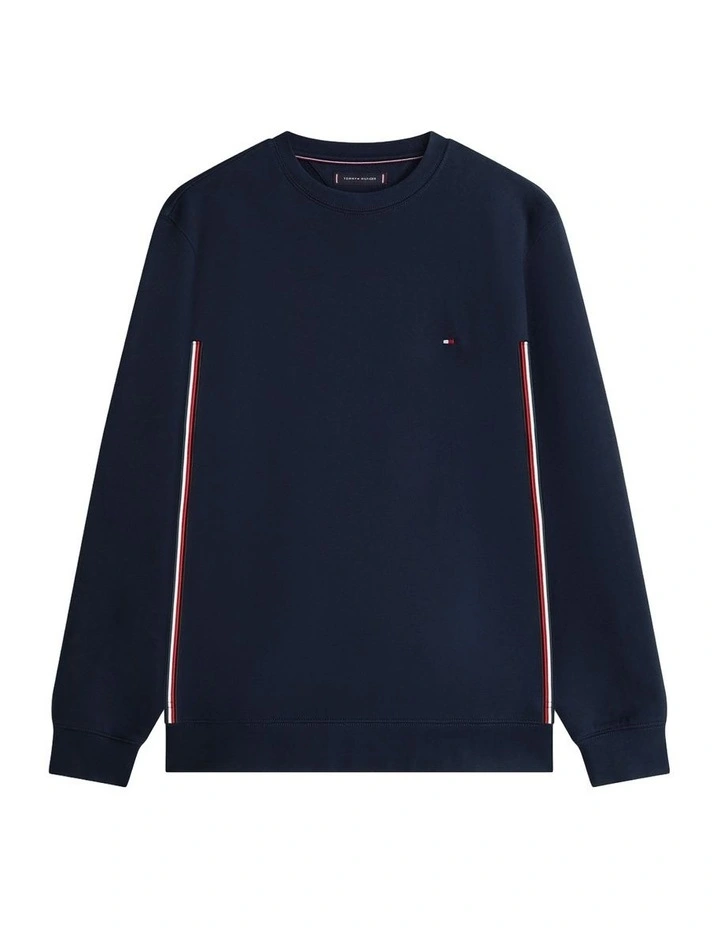 Global Cotton Sweatshirt in Navy image 6