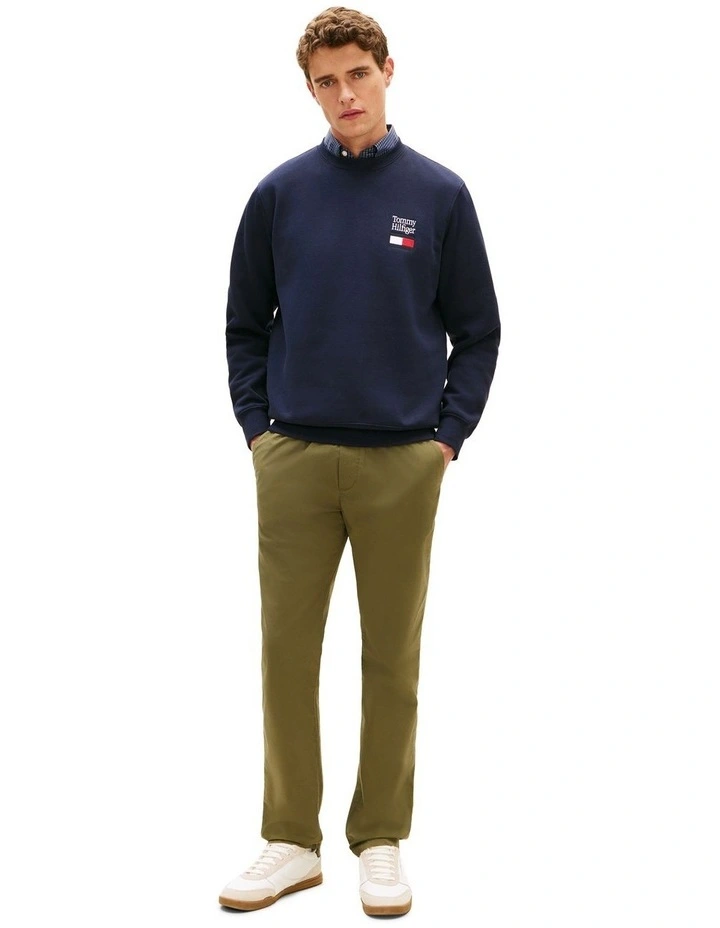 Embroidered Flag Sweatshirt in Navy image 4