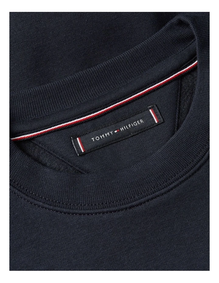 Embroidered Flag Sweatshirt in Navy image 5