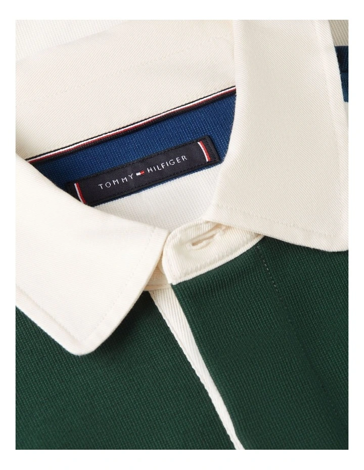 Stripe Relaxed Rugby Shirt in Cream image 5