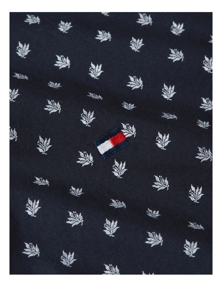 Flex Printed Poplin Shirt in Navy image 6