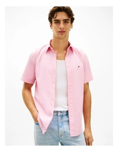 Flex Solid Poplin Shirt in Pink
