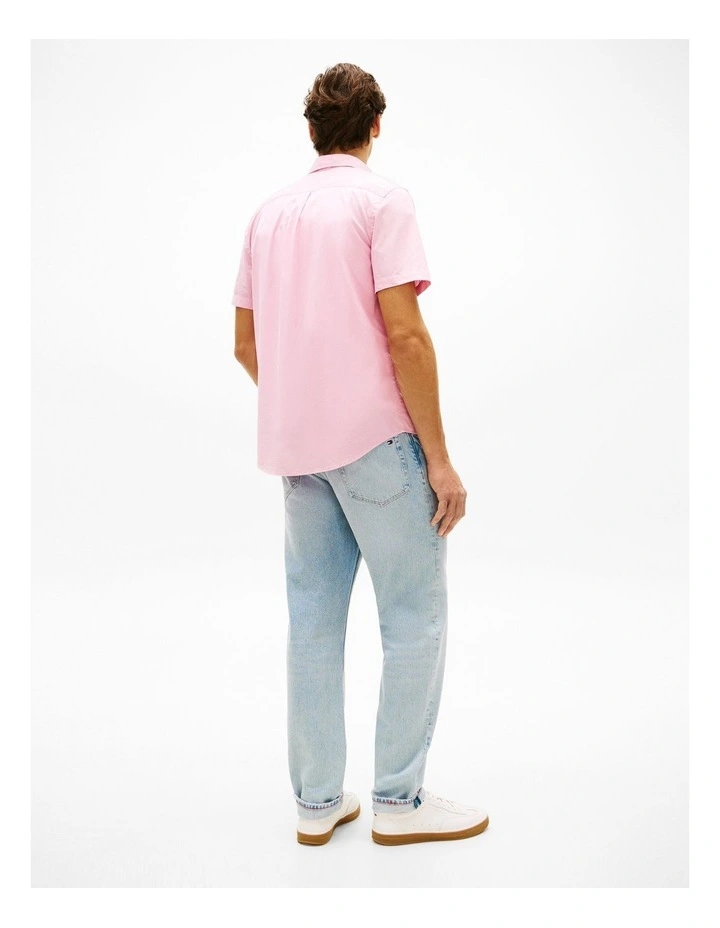 Flex Solid Poplin Shirt in Pink image 2