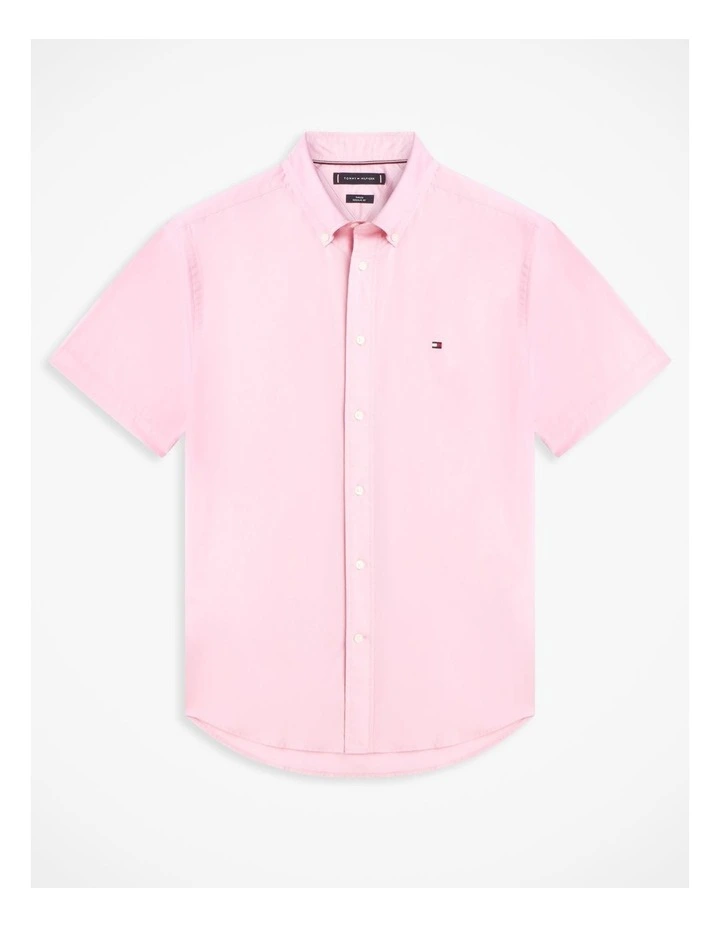 Flex Solid Poplin Shirt in Pink image 6