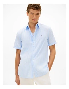 TH Flex Regular Fit Short Sleeve Shirt in Blue