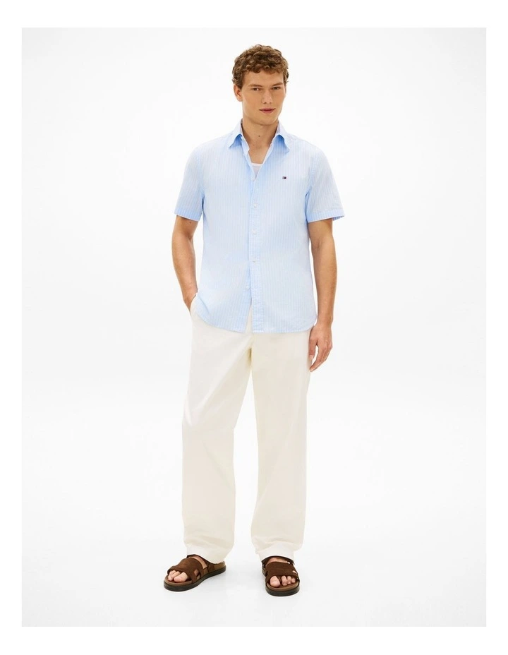 TH Flex Regular Fit Short Sleeve Shirt in Blue image 3
