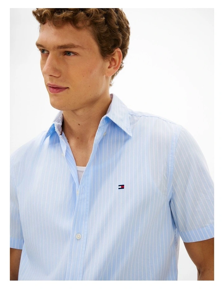 TH Flex Regular Fit Short Sleeve Shirt in Blue image 4