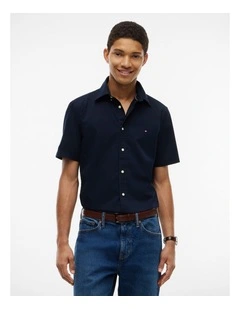 Core Cotton Poplin Shirt in Navy