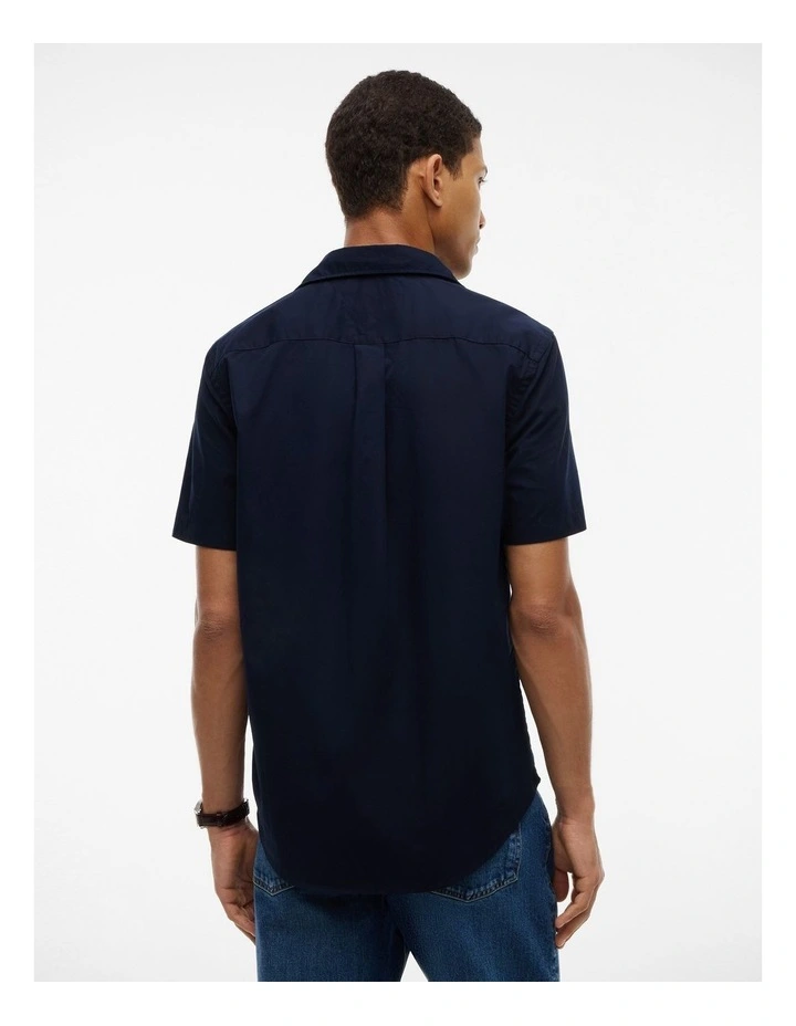 Core Cotton Poplin Shirt in Navy image 2