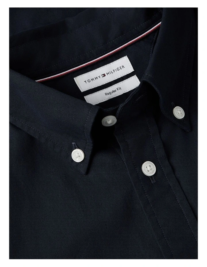 Core Cotton Poplin Shirt in Navy image 5
