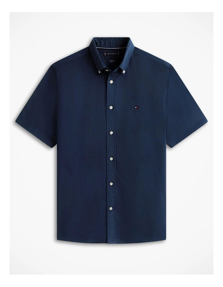 Core Cotton Poplin Shirt in Navy image 6