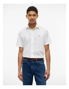 Core Cotton Poplin Shirt in White