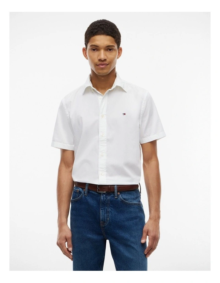 Core Cotton Poplin Shirt in White image 1