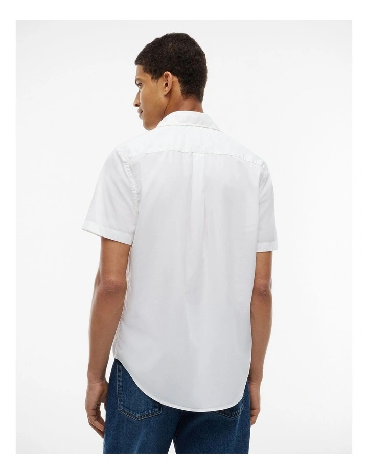 Core Cotton Poplin Shirt in White image 2