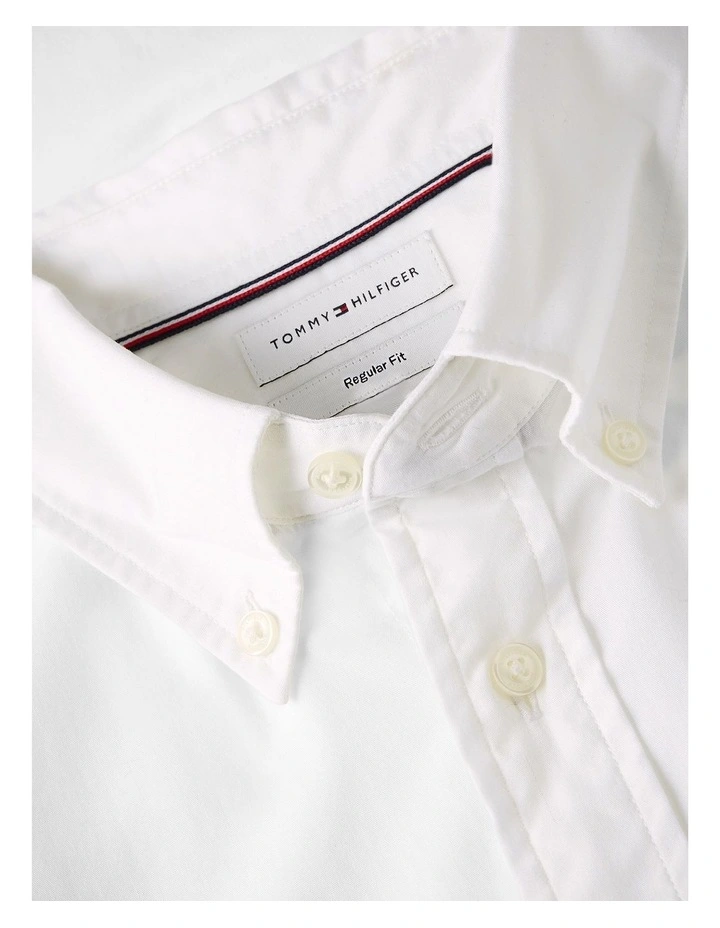 Core Cotton Poplin Shirt in White image 5