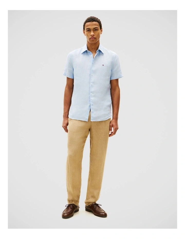 Pigment Dyed Linen Shirt in Blue image 3