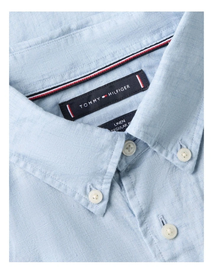 Pigment Dyed Linen Shirt in Blue image 5