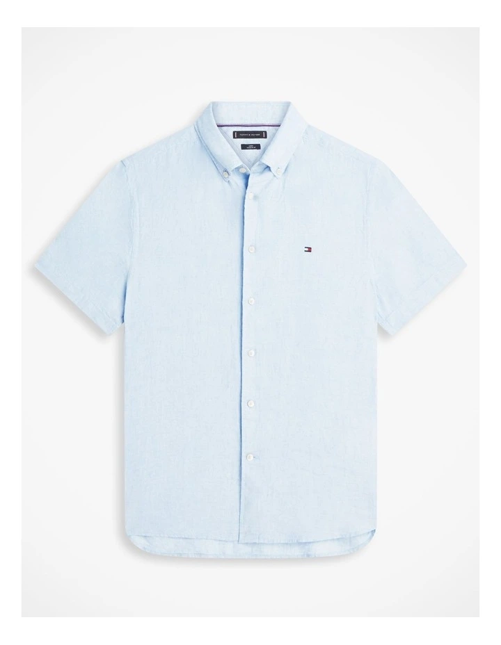 Pigment Dyed Linen Shirt in Blue image 6