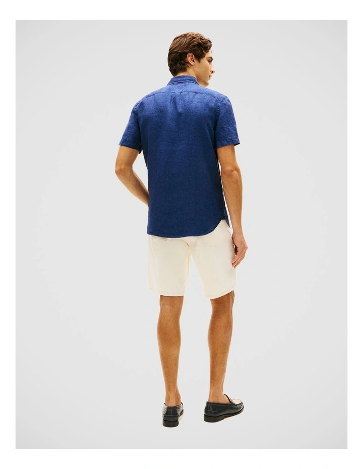 Pigment Dyed Linen Shirt in Navy image 2