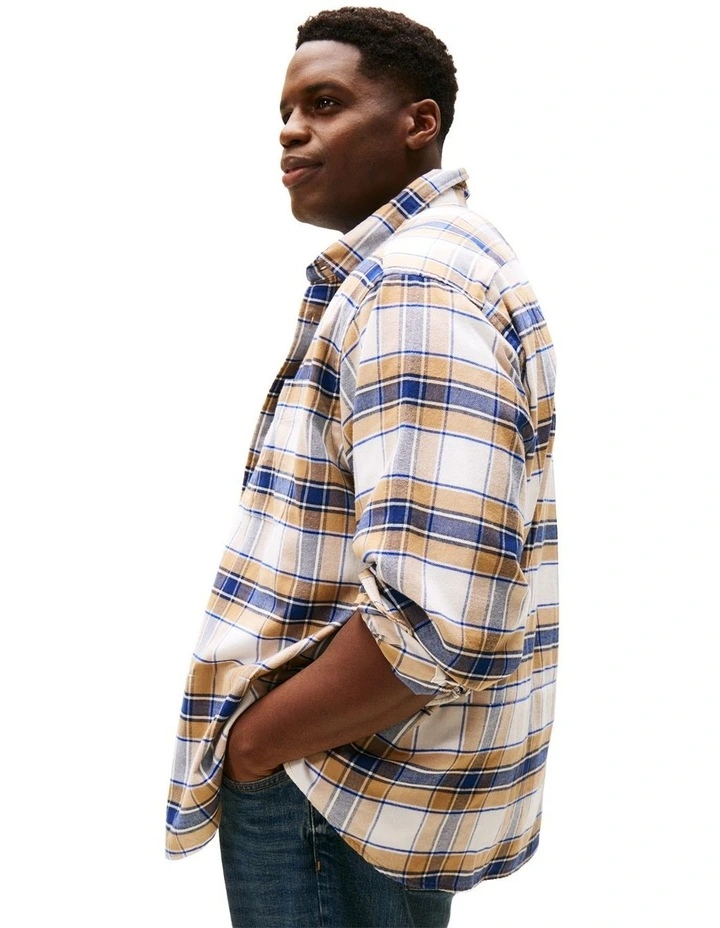 Big And Tall Regular Fit Check Flannel Shirt in Multi image 2