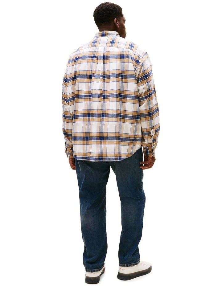 Big And Tall Regular Fit Check Flannel Shirt in Multi image 3