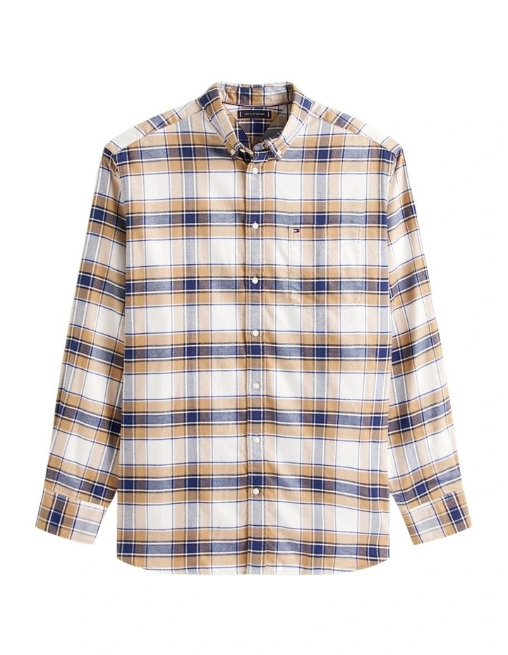 Big And Tall Regular Fit Check Flannel Shirt in Multi image 5