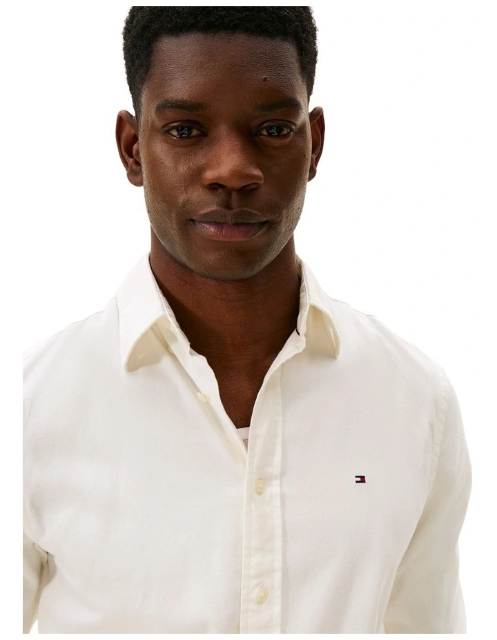 Flex Regular Fit Flannel Shirt in White image 2