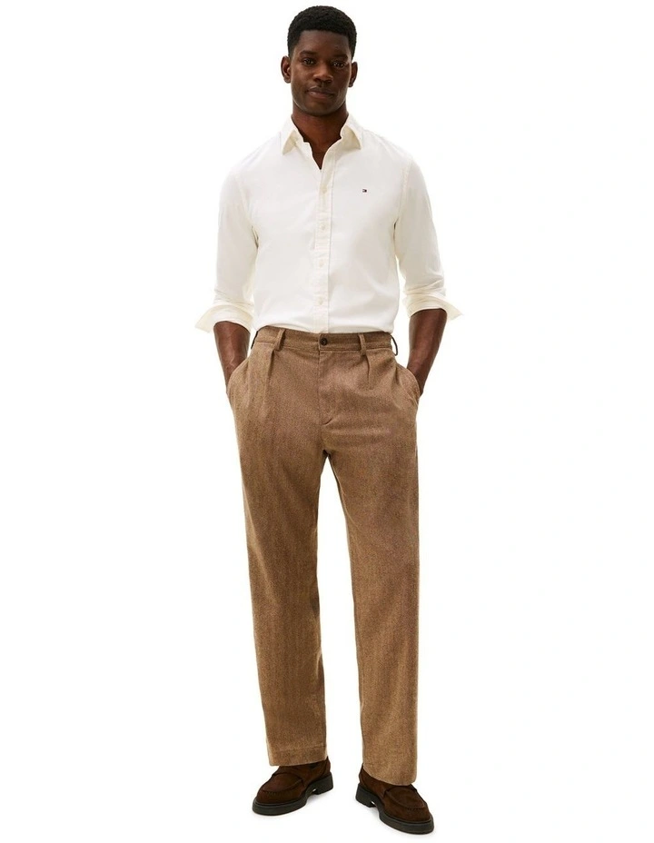 Flex Regular Fit Flannel Shirt in White image 4