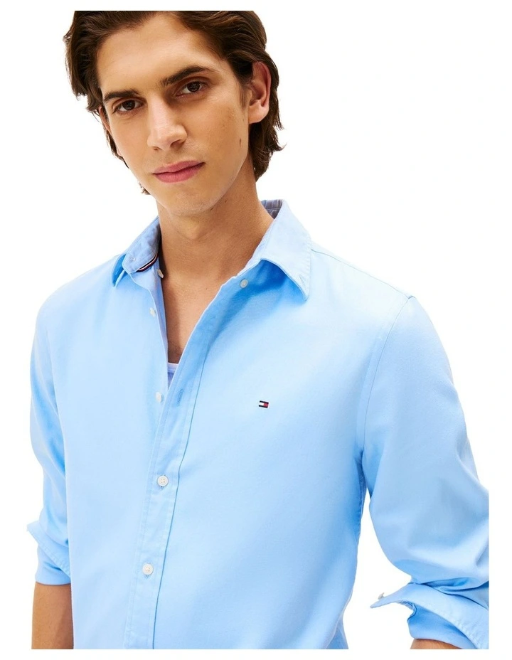 TH Flex Regular Fit Flannel Shirt in Blue image 2