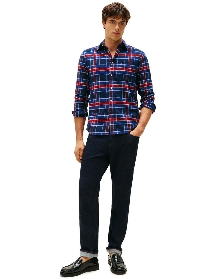 Regular Fit Tartan Check Shirt in Blue image 4