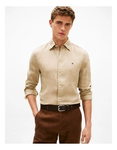 Pigment Linen Shirt in Beige