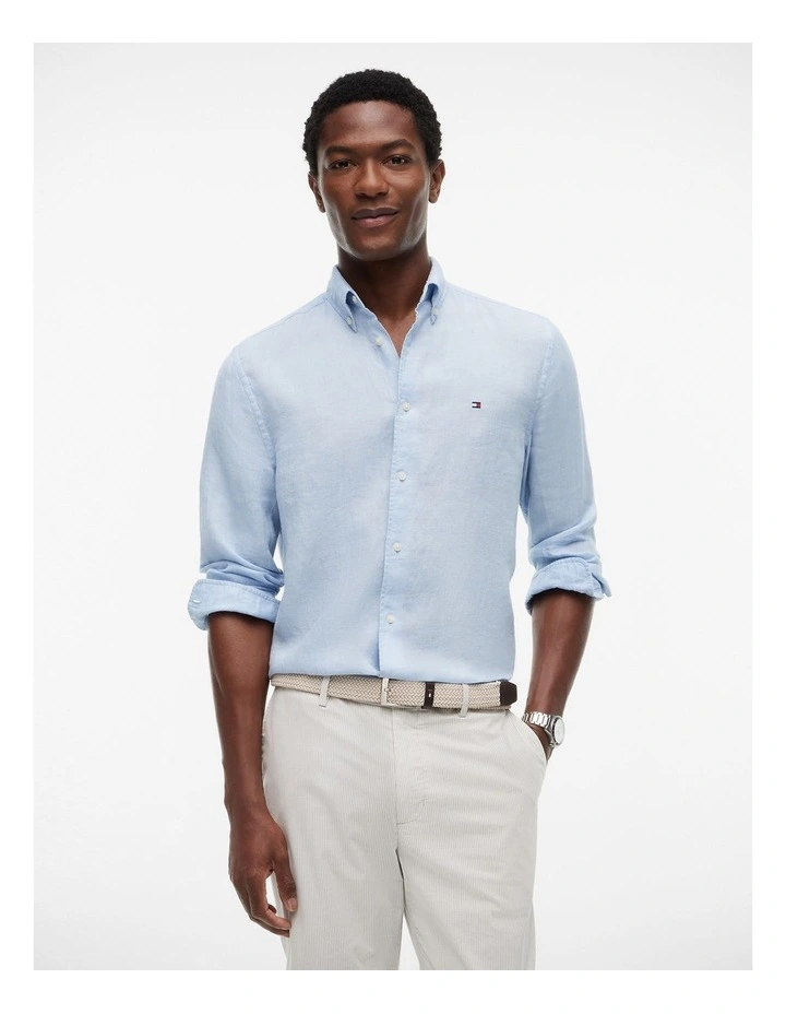 Pigment Linen Shirt in Blue image 1