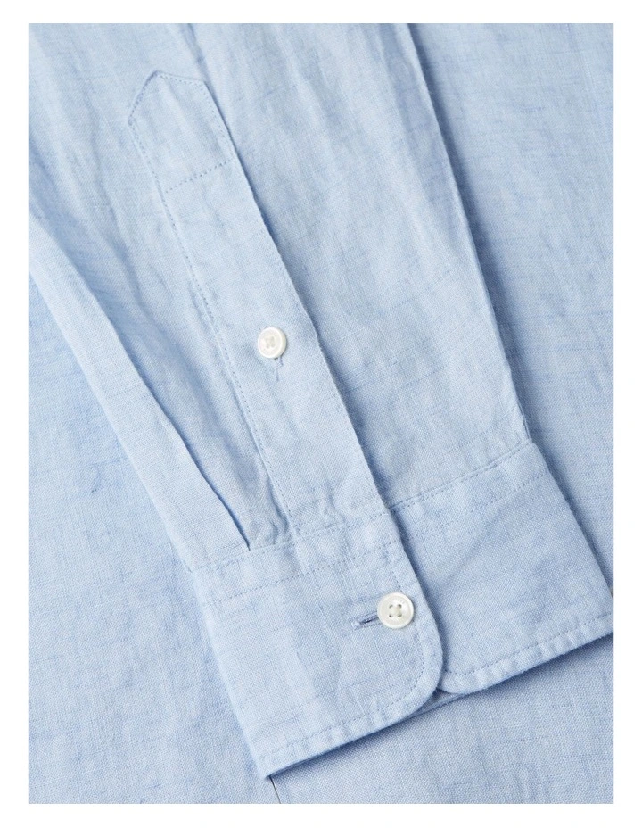 Pigment Linen Shirt in Blue image 6