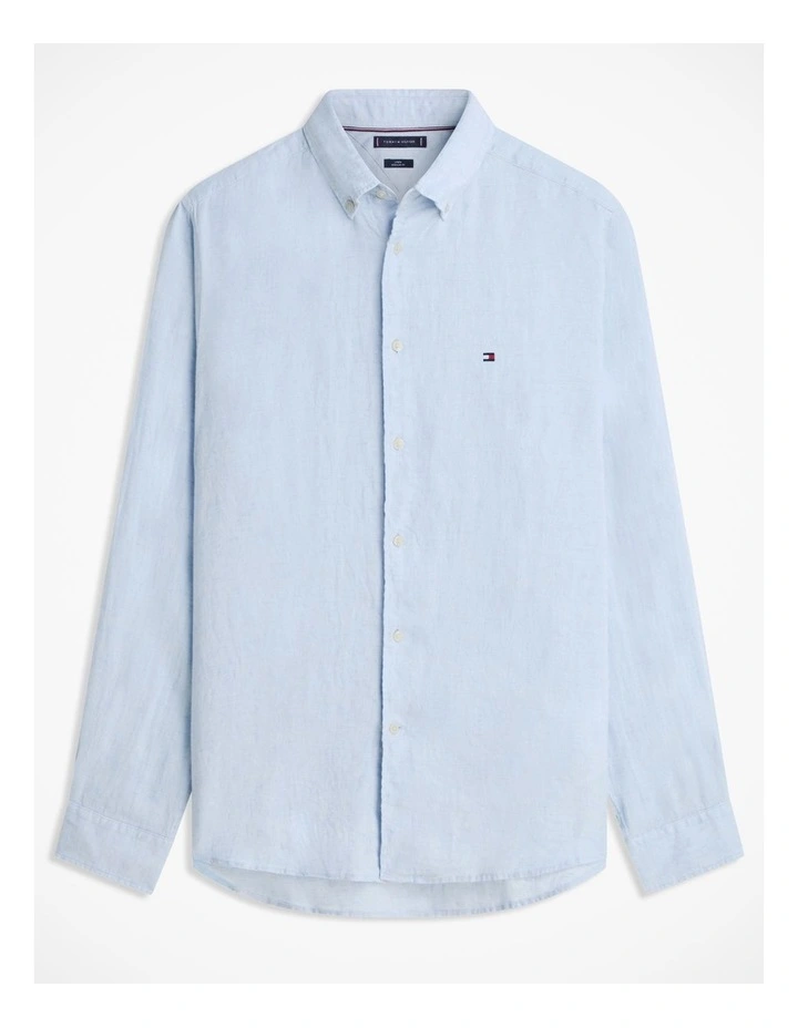 Pigment Linen Shirt in Blue image 7