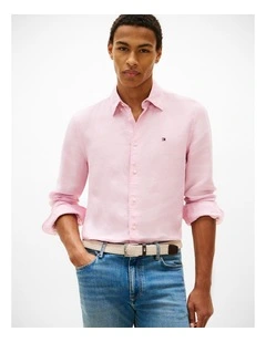 Pigment Linen Shirt in Pink