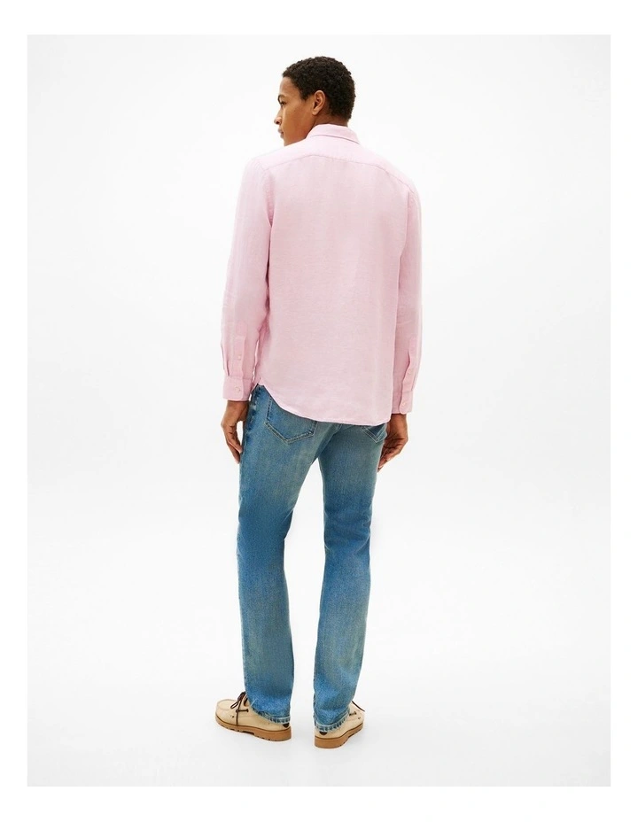 Pigment Linen Shirt in Pink image 2