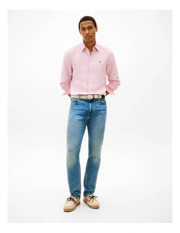 Pigment Linen Shirt in Pink image 3