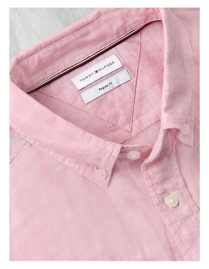 Pigment Linen Shirt in Pink image 5