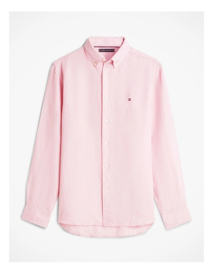 Pigment Linen Shirt in Pink image 6