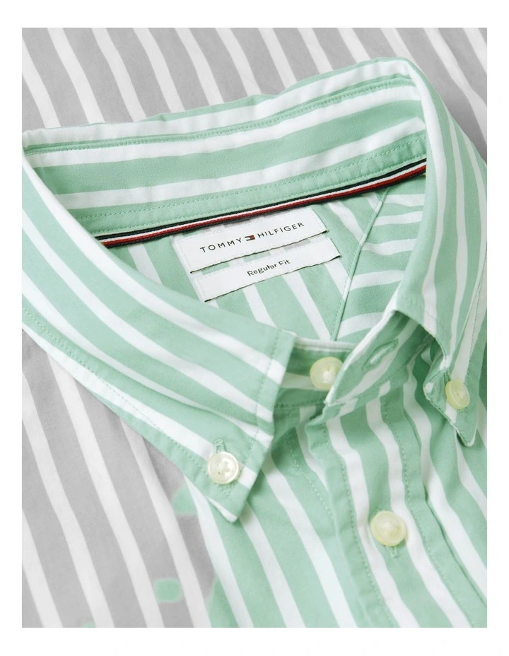 Flex Poplin Seasonal Stripe Long Sleeve Shirt Cut Grass / Stripe image 5