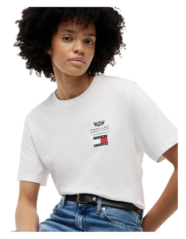 Cadillac Formula 1 Team Logo T-shirt in White image 4